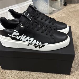 Balmain Black and White Sneakers